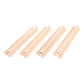 Bigjigs Rail Long Straights (Pack Of 4) - Other Major Wooden Rail Brands Are Compatible