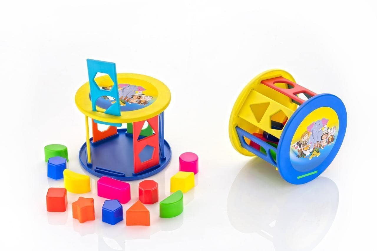 Samip Zudo Shape Sorting Cylinder With 12 Shape&Different Color, Kids Activity Toys, Learning&Educational Toys With Multicolour