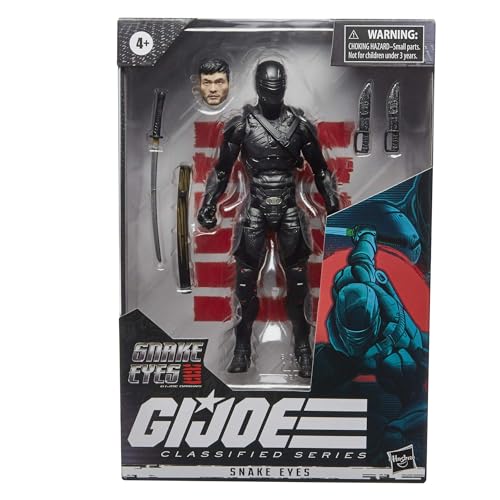 G. I. Joe Hasbro Classified Series : G.I. Joe Origins Snake Eyes Action Figure 16  enhanced 6-Inch Scale Toy with Custom Package Art   Black