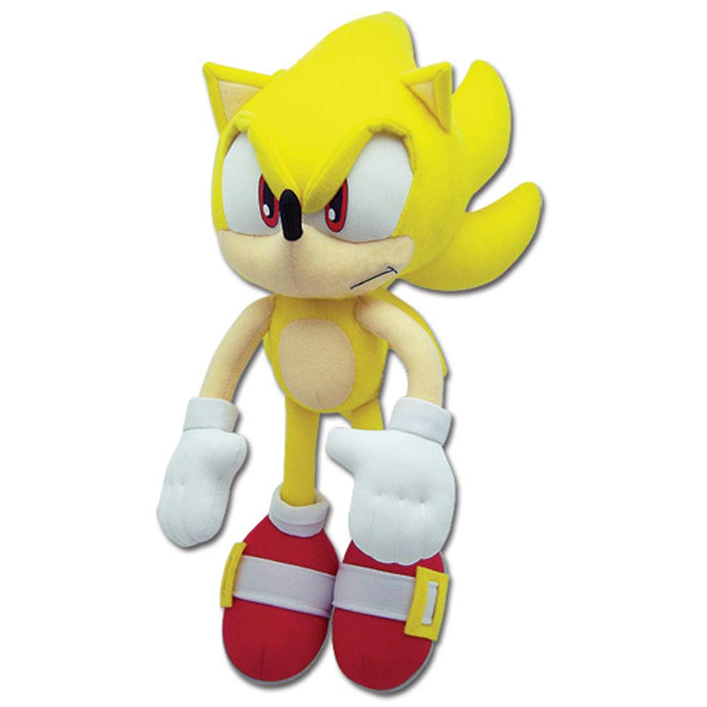Sonic The Hedgehog Plush - Super Sonic 12" Multicolor GE-8958, Soft Plush Material