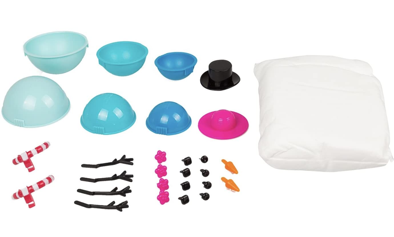 Play Visions Floof Modeling Clay - Reuseable Indoor Snow - Mr. & Mrs Snowman Set With Endless Creations and 22 Molding Accessori