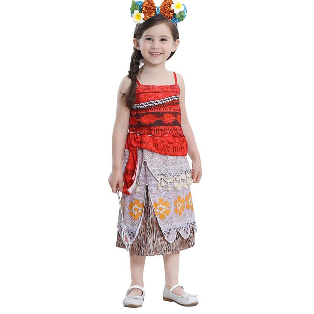 Girls Moana Dress Up Accessories - Moana Headband & Costume Accessories For Kids - Halloween & Christmas Party Favors