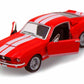 Kinsmart 1967 Ford Shelby Mustang Gt500 Red 1:38 Scale 5 Inch Die Cast Model Toy Race Car W/Pullback Action