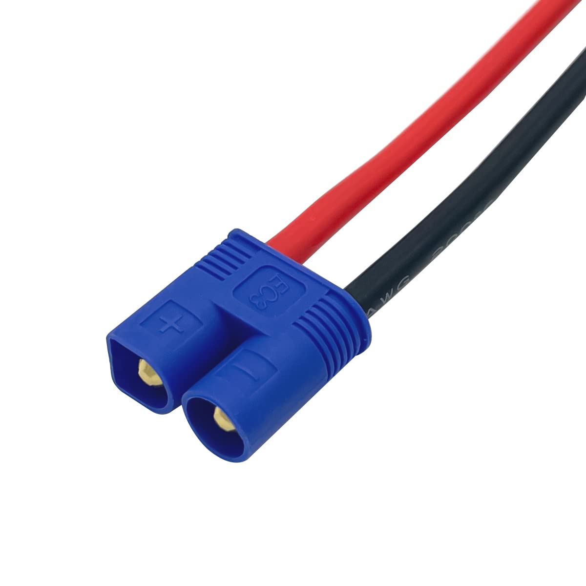 5Pairs EC3 Plug Connector Female and Male Deans with 14AWG 10cm Silicon Wire for RC Lipo Battery Cable Drone