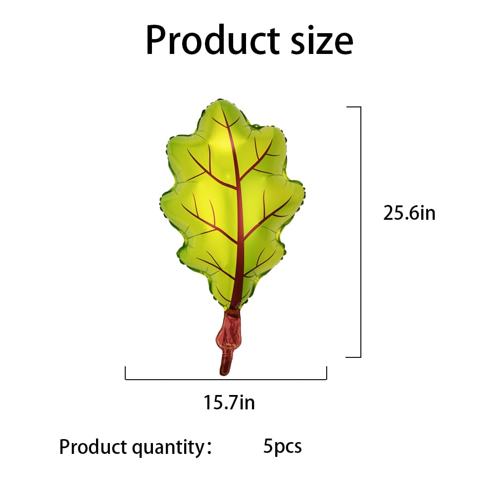 Hadckja Green Leaf Balloon Thanksgiving Balloons Green Leaf Balloons Fall Harvest Thanksgiving-Themed Party Birthday Party Suppl