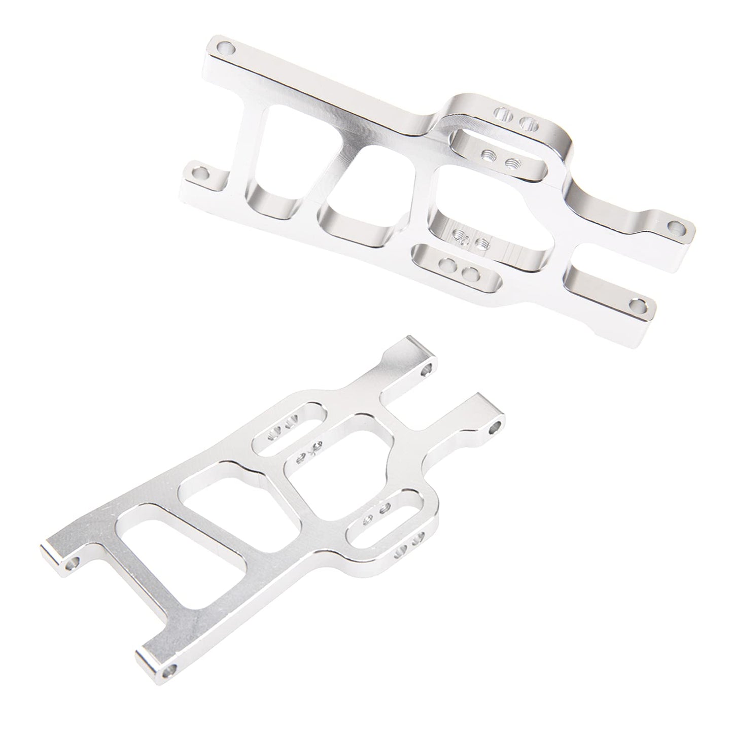 Vgoohobby Metal Front Lower Suspension Arm Upgrade Part 08005 Compatible with Redcat Racing HSP 94111 1/10 RC Car Truck (Silver)