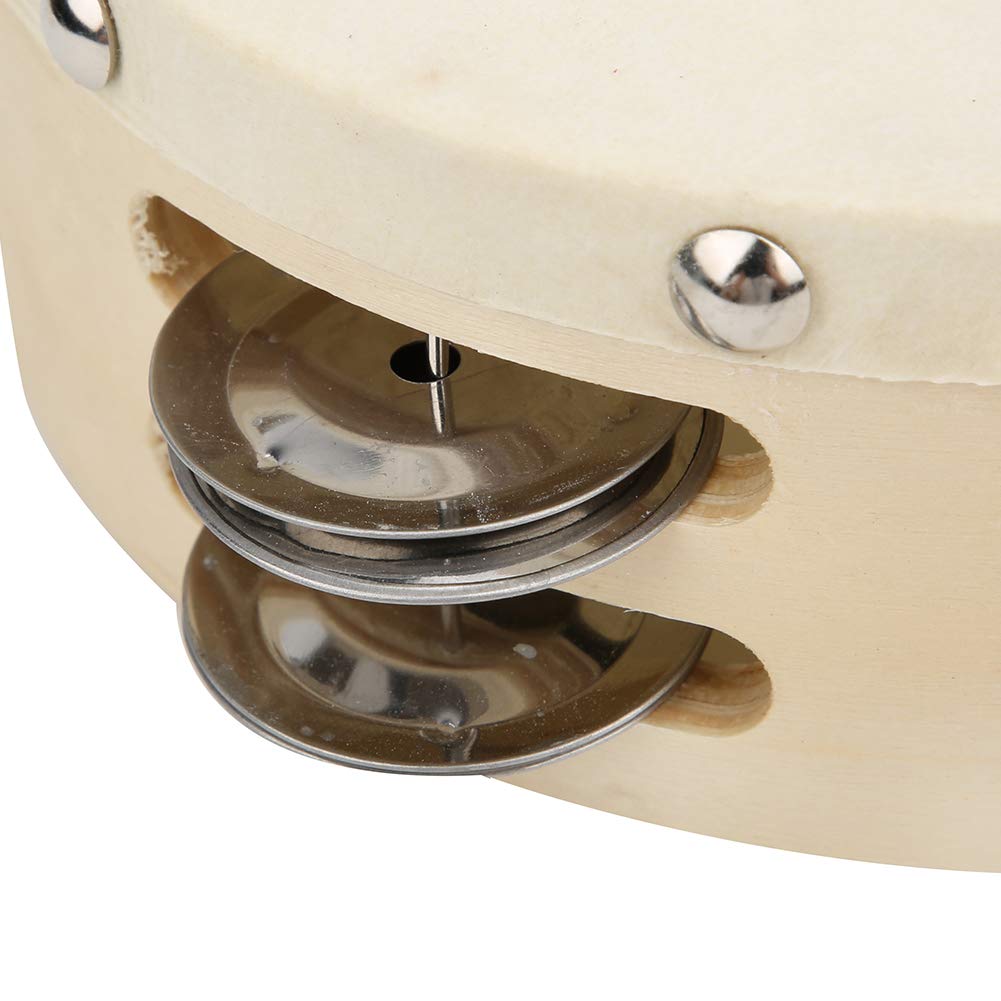 Educational Hand Held Tambourine, Kids Music Instruments, Rustproof 6 Inch Kids For Music Enlightenment Performances Childhood E