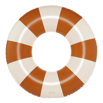Petites-Pommes Striped Swim Rings For Adults - Durable Inner Tube, Handprinted Classic Striped Design Pool Float, Soft Comfort S
