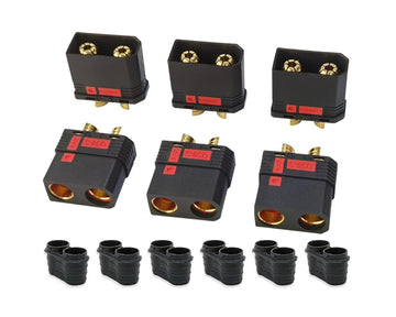 BABUVYA Qs8 Connector Male and Female High Current Antispark Connector Black Application with Remote Control Toys Drone Battery 