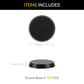 100Pcs 28.5Mm/1.12Inch Textured Plastic Black Round Miniature Bases, Model Base For Gaming Miniatures Or Wargames Table Top Game