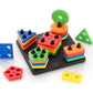 MANAKI ENTERPRISE Smart Activity Fun and Learning Geometrics Square  Educational & Learning Toys Sorter  Color Choose Stacking