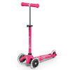 Micro® Mini Deluxe Led, Original Design 2-5 Years, Weight 1.95 Kg, Max Load 50 Kg, Height 48-68 Cm, 3 Wheels Scooter With Led Lighting, Abec9 Bearings, Non-Slip Platform (Single, Pink)