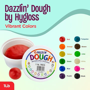 Hygloss Play Modeling Dough - Pink and Red Dough Unscented - Safe & Non-Toxic for Kids Arts & Crafts - Party Favors - Valentines