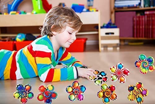 20 Pcs Pop Bubble Fidget Spinners For Party Favors, Hand Fidget Bulk Toys For Classroom Prizes, Halloween Christmas Valentine Gi
