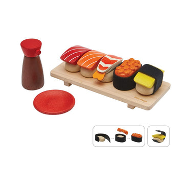 Plantoys Wooden Sushi Play Food Set - Sushi Play Set, Non-Toxic Wooden Sushi Set For Kids, Pretend Play
