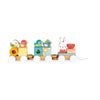 Janod Pure 2-In1 Stacking And Pull-Along Wood Train - Ages 1+ - J05157