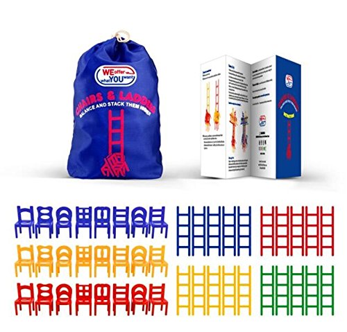 Weofferwhatyouwant - Chairs And Ladders Family Game - Stacking Balance Game. 44 Individual Pieces