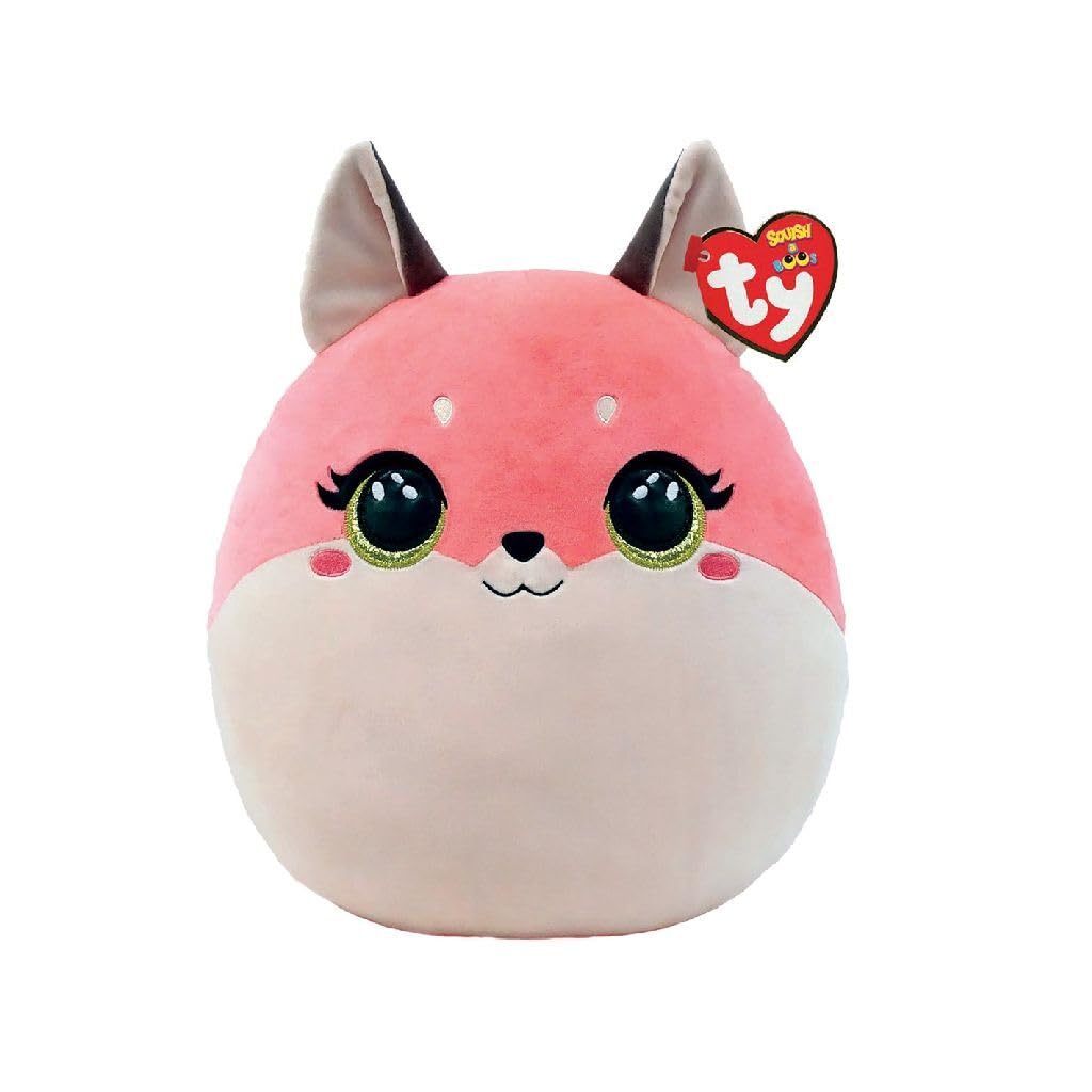 Ty Squish A Boo Roxie The Pink Fox - 10''