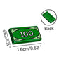 100Pcs 1X2 Tile 100 Dollar Bill Bank Cash Minifigure, Green Money Tile Accessories For Building, Compatible With Lego Creative B