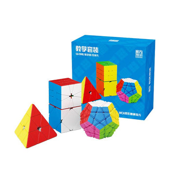 CuberSpeed Moyu MFJS WCA Non-Cubic Set Megaminx Pyraminx skewb Square 1 Speed Cube Gift Box Magic Cube Bundle Collection Cube To