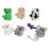Raymond Geddes Clip-On Critter Plush Animal Pencil Toppers, Pack of 12, 2 inches, Plastic Resin