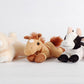 Plush Farm House With Animals- Five (5) Stuffed Farm Animals (Horse, Lamb, Cow, Pig, Grey Horse) In Play Farm House