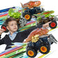 Oriate Friction Powered Dinosaur ATV Toy Cars for Children, Swing Carnotaurus Monster Truck with Robotic Arm, Fantastic Birthday