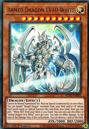 Armed Dragon Lv10 White - Blvo-En005 - Ultra Rare - 1St Edition