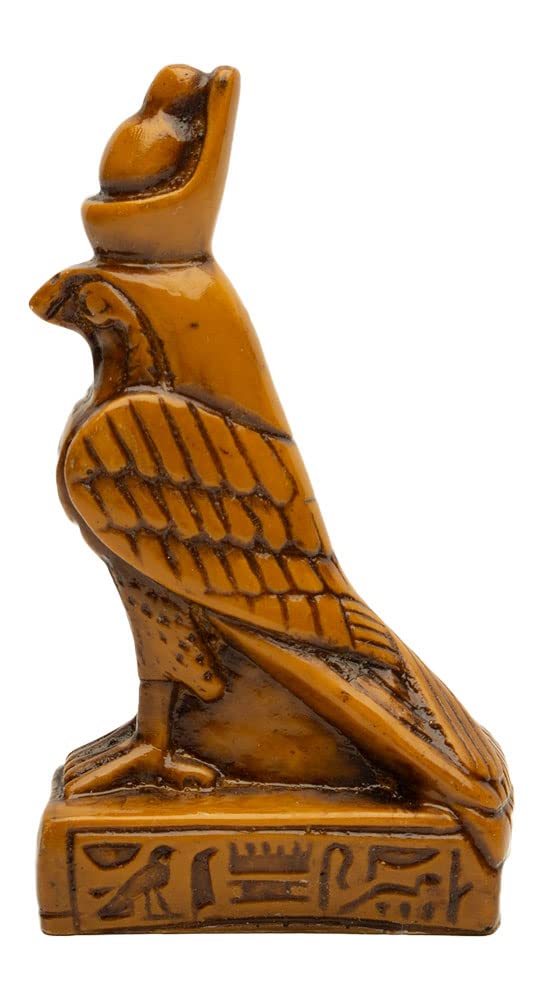 Discoveries Egyptian Imports - Horus Brown Mini - 4'' - Made In Egypt - Egyptian God