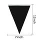 Weitbf 50Ft 30Pcs Black Pennant Banners Flags String Triangle Diy Bunting Flags,Party Decorations For Grand Opening,Kids Birthda