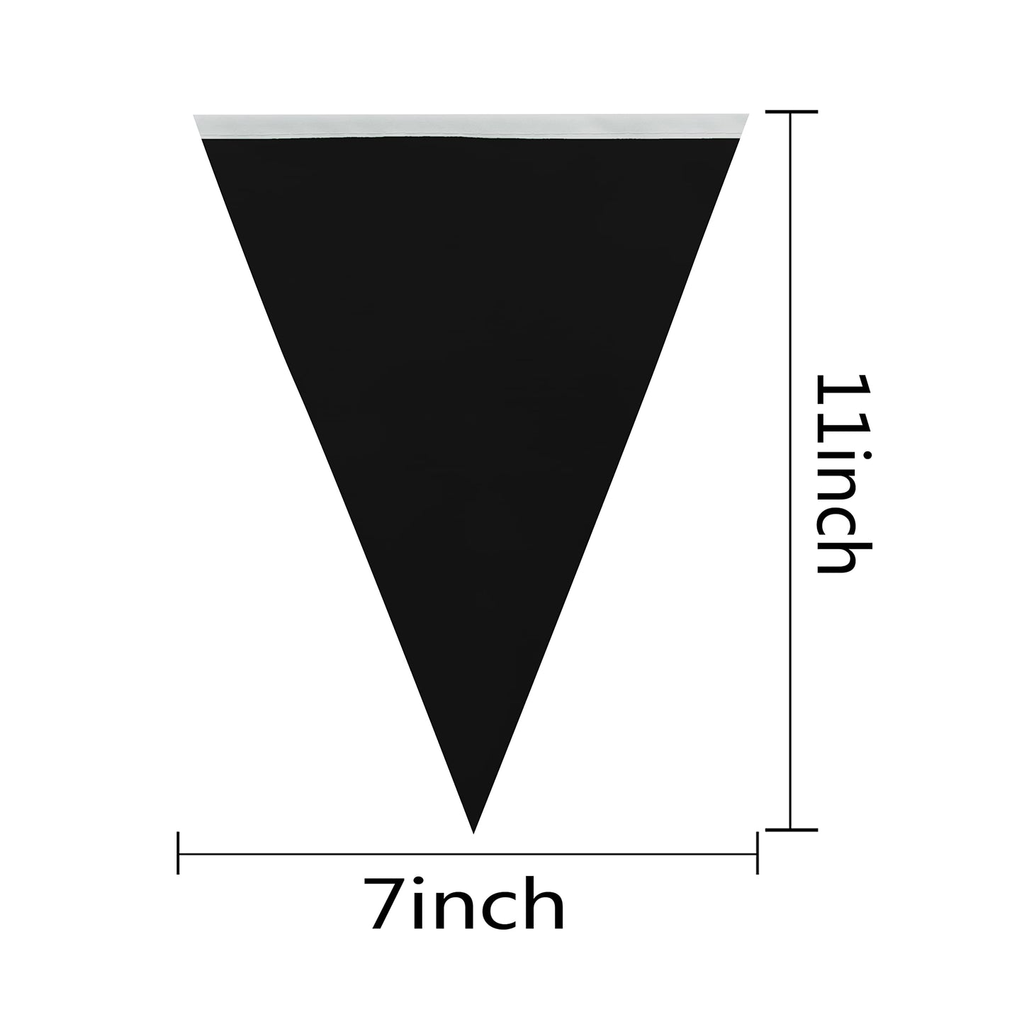 Weitbf 50Ft 30Pcs Black Pennant Banners Flags String Triangle Diy Bunting Flags,Party Decorations For Grand Opening,Kids Birthda