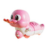 Ademnex Cute Wind-Up Duck Toy For Kids, Manual Clockwork Walking Duck, Colorful Cartoon Animal Toy For Toddlers & Children (Pink
