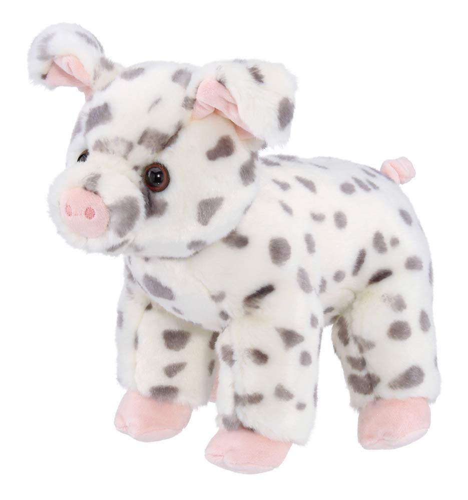 Bearington Hamilton Plush Spotted Pig Stuffed Animal, 10 Inches