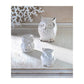 Distressed White Owl Figurine 4.62X4.75X6.5'