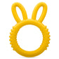 Misslili Silicone Babies Teethers Baby Teething Toys For Soothe Massage Sore Gums For 3-12 Months Infants, Bpa Free, Easter Gifts For Boys And Girls, Ring Shape Rabbit Ear Design (Yellow)