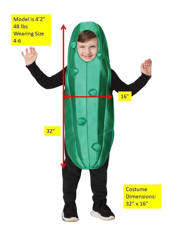 Rasta Imposta Ultimate Pickle Kids Costume Dill Spear Dress Up Imagination Party Costumes, Baby 18-24 Months & Child Sizes 3-4 & 4-6 (Child 3-4)