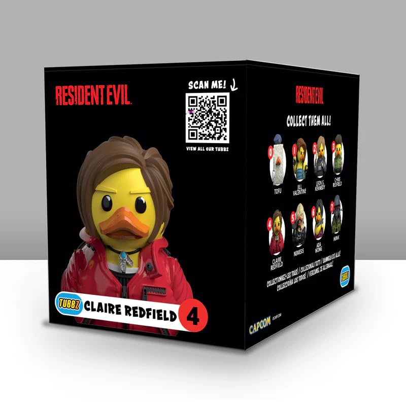 Tubbz Boxed Edition Claire Redfield Collectible Vinyl Rubber Duck Figure - Official Resident Evil Merchandise - Horror Tv, Movies & Video Games