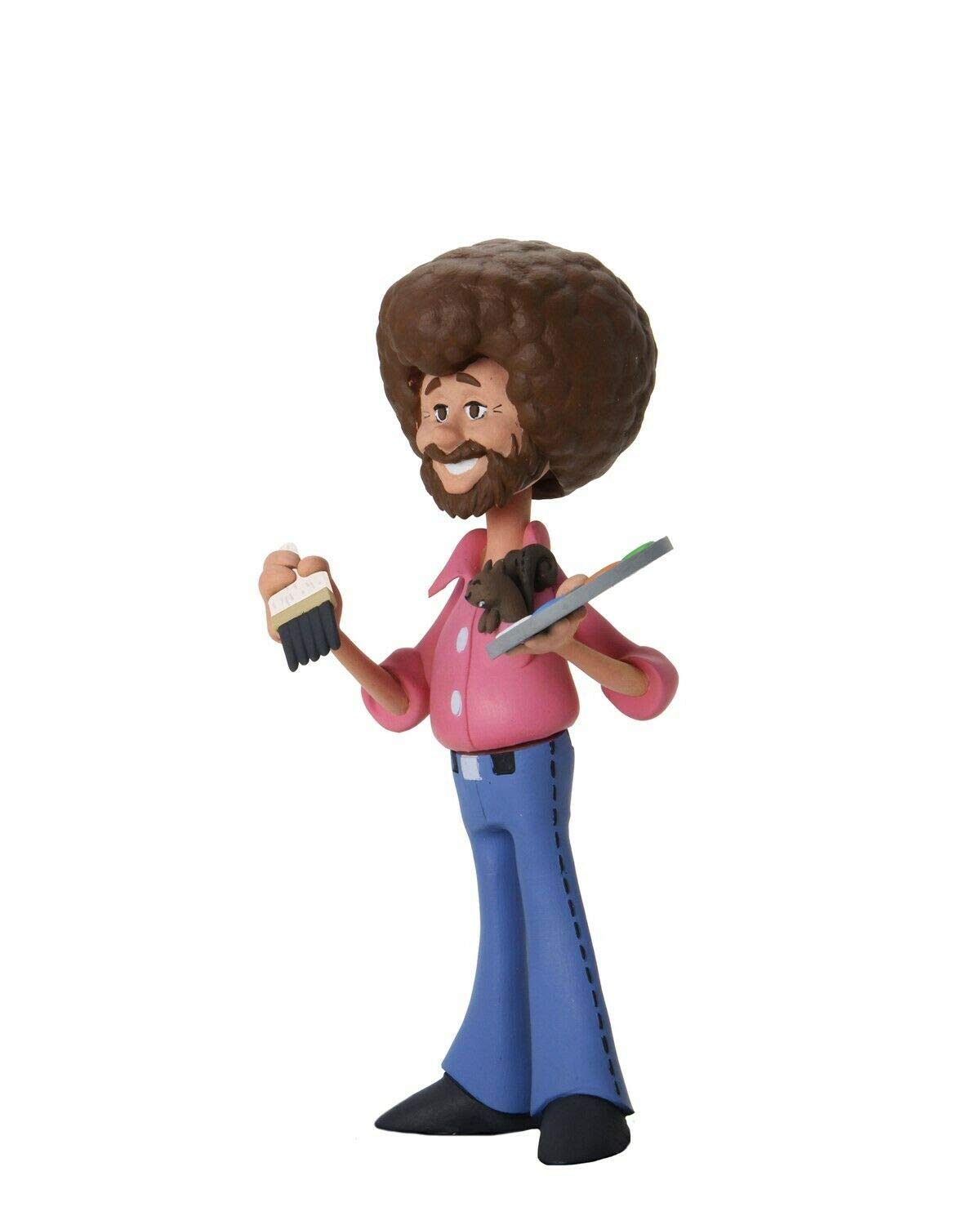 NECA Bob Ross 6" Scale Action Figure - Toony Classics, Multicolor, Model 19204, Plastic