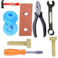 Kids Pretend Play Construction Tool Set, Role Play Engineer Workshop Kit, Plastic, Multi Colour
