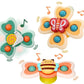 Umadiya Baby Bath Toys Spinner Toy 3 Pcs Pop It Fidget Toys Toddlers Boys Girls Waterproof Suction Cup Spinning Top Rotating Mon