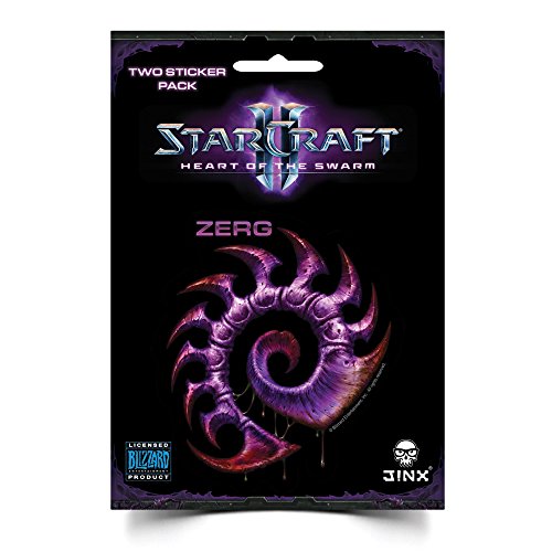 JINX Starcraft II: Heart of The Swarm Zerg Sticker, Purple, 2 Multi-Size Stickers