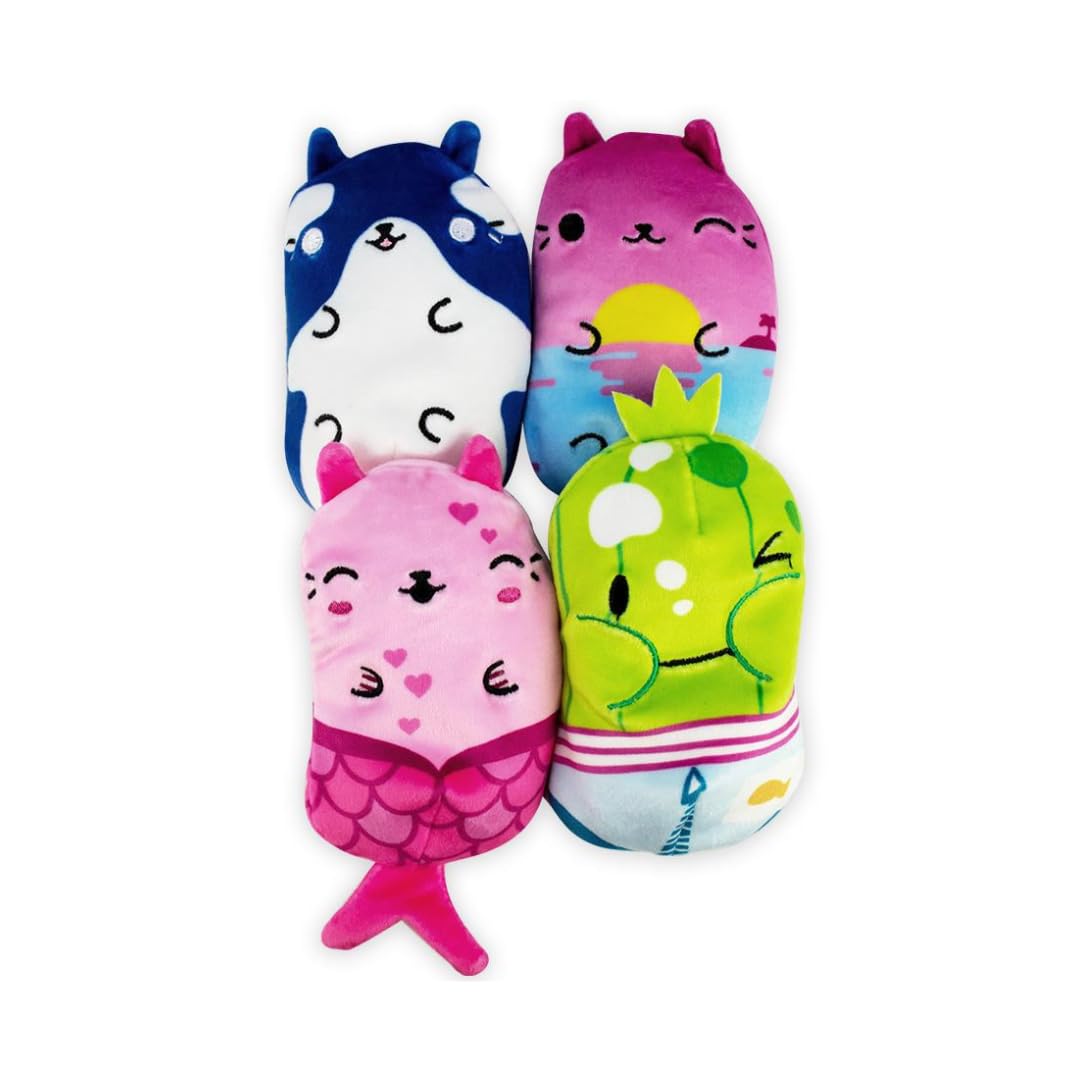 Cats Vs Pickles - Swimmy - Key West Kitty, Finely, Willy, & Walter - 4-Pack - 4 Cute Cuddly Collectible Bean Plush Toy - Are You
