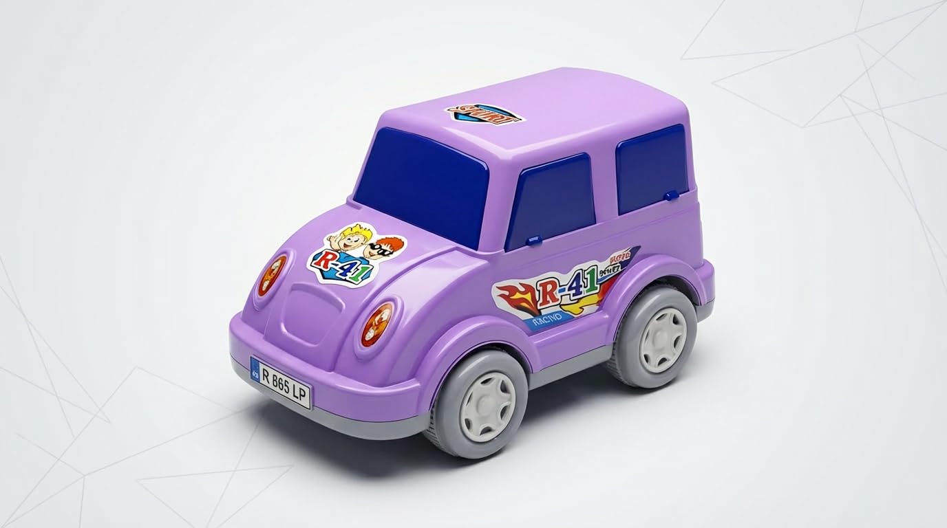 Homoze Cute Push & Go Toy Car For Kids & Toddlers | Smooth Rolling Baby Car Toy With Bright Colors | Early Learning Vehicle For 
