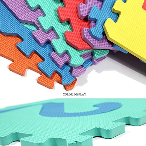 Hopscotch Playmat Foam Interlocking Puzzle Floor Mat - 10 Large Number Tiles (12' By 12' Square Blocks)