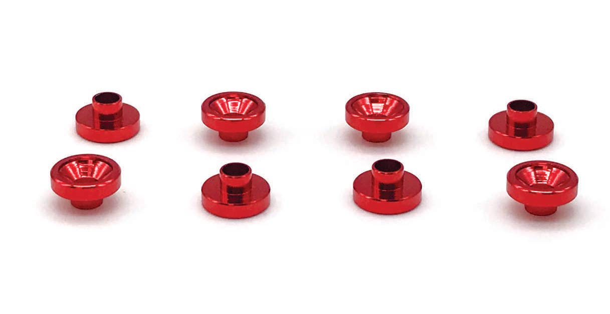 REEFS RC Servo Washers 8PK - RED SEHREEFS53 Servo Accessories