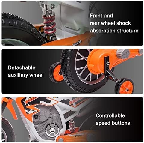 Aokoy 12V Ride On Motorcycle For Kids, Ride On Var For Big Kids, Battery Powered Electric Dirt Bike Birthday Presents For Boys G