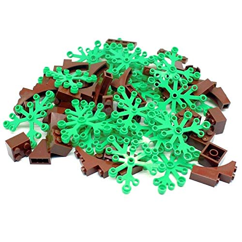 Large Trees City Building Block Compatible With Major Brand - Classic Bricks Pieces And Parts Toy Set 6.7Inch Height Botanical Forest Garden Plant Accessories (2Pcs)