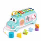 Sarimya 4In1 Musical Learning Bus For Toddlers 13 Years | Montessori Activity Set With Xylophone, Shape Sorter, Abacus & Pull