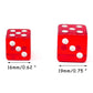 Bluemoona 10 Pcs 16mm 6 Sided Dice D6 RPG D&D Transparent Red + Bag Set