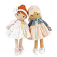 Kaloo Tendresse My First Fabric Doll Chloe K 9.75” Medium Soft Plush Figure In Peach And Striped Dress, Denim Jacket And Blonde Hair With Embroidered Face Machine Washable For Ages 0+, K963659